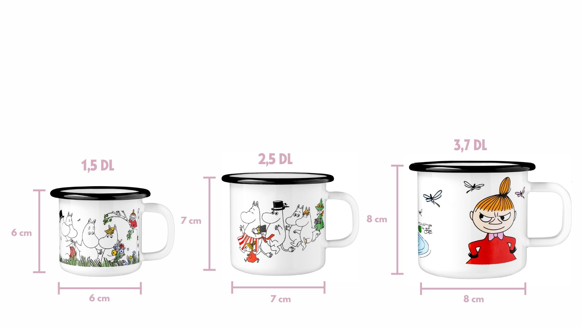 Moomin Enamel Mug RETRO Together Forever 3,7 dl *NEW 